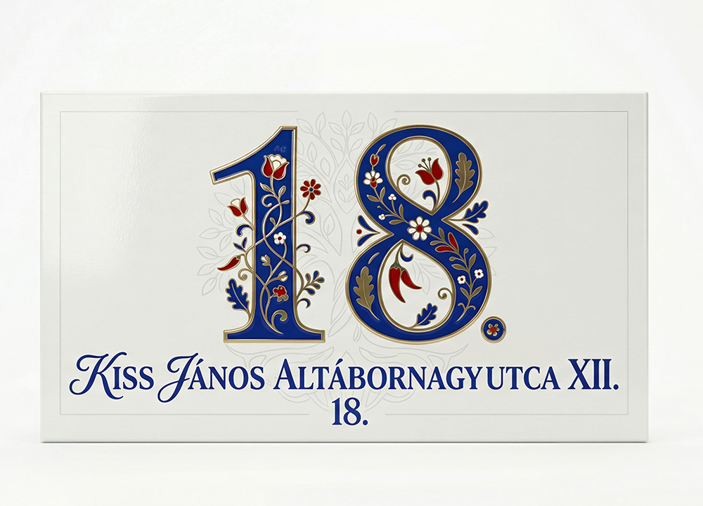 Egyedi aluminium házszám  / cégtábla (30x15)