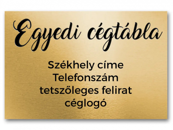 Egyedi névtábla lépcsőházi 30x 75 mm méretben