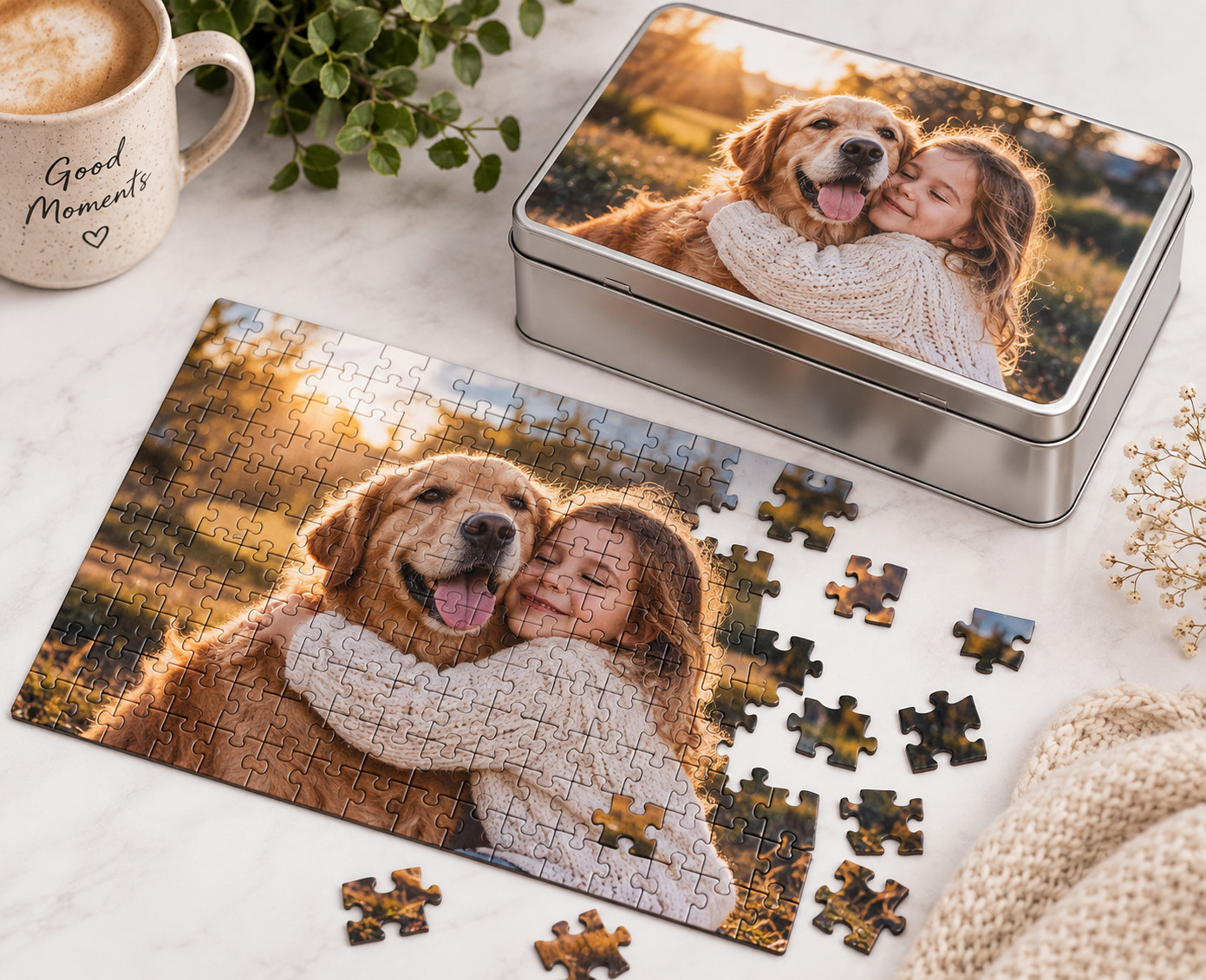 Fényképes puzzle 96 db-os - A4 + Fém Díszdoboz