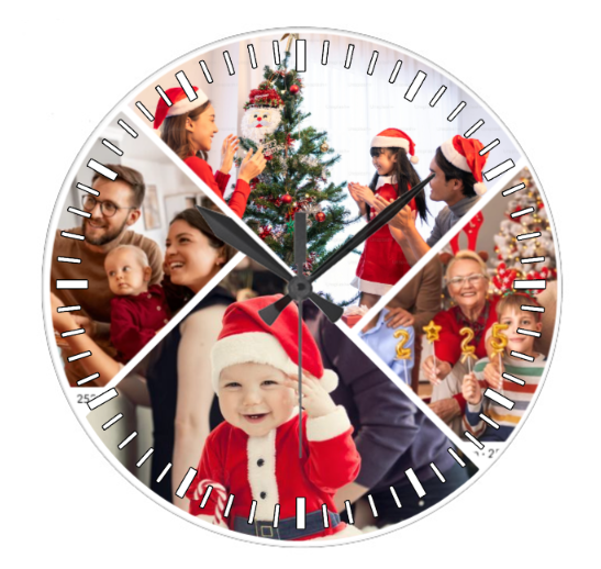 Egyedi fényképes óra - Karácsonyi kollázs