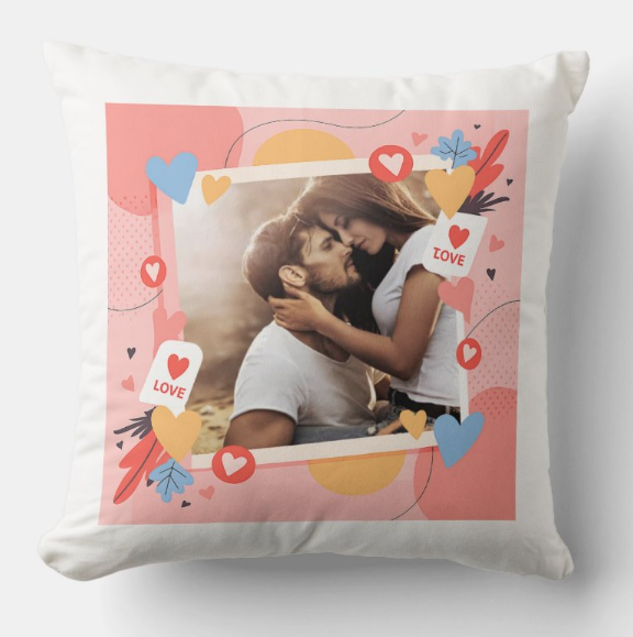 Egyedi fényképes párna - Valentin - V04