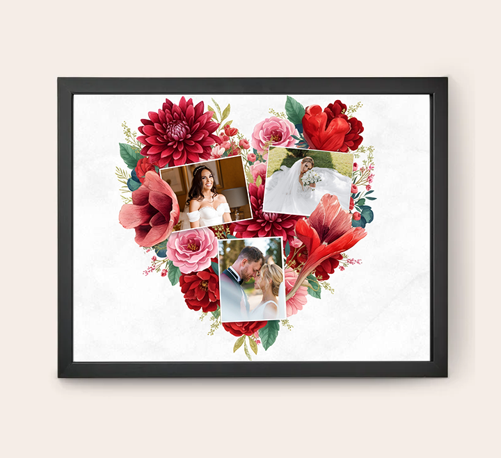 Egyedi kollázs készítés - 30x40  - Virágcsokor