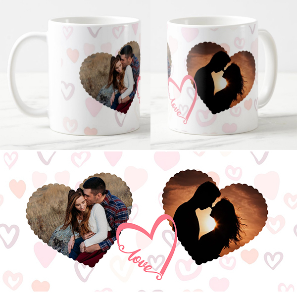 Egyedi fényképes Bögre - Valentin - V01