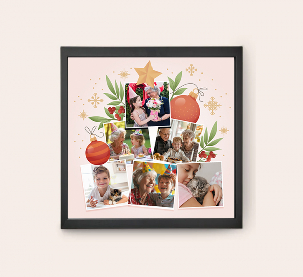Egyedi kollázs készítés - 40x40  - Karácsony