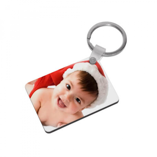 Egyedi kulcstartó - téglalap alaku - lakkozot fa