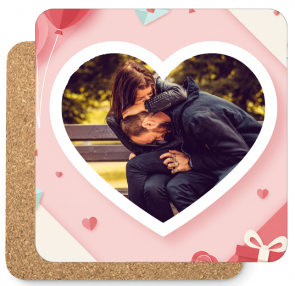 Fényképes Poháralátét - Szerelem - Szív