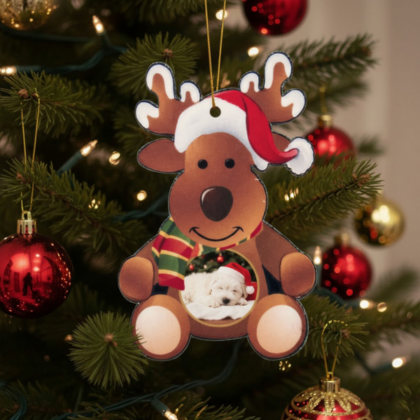 Karácsonyfadísz saját fényképpel - Szarvas