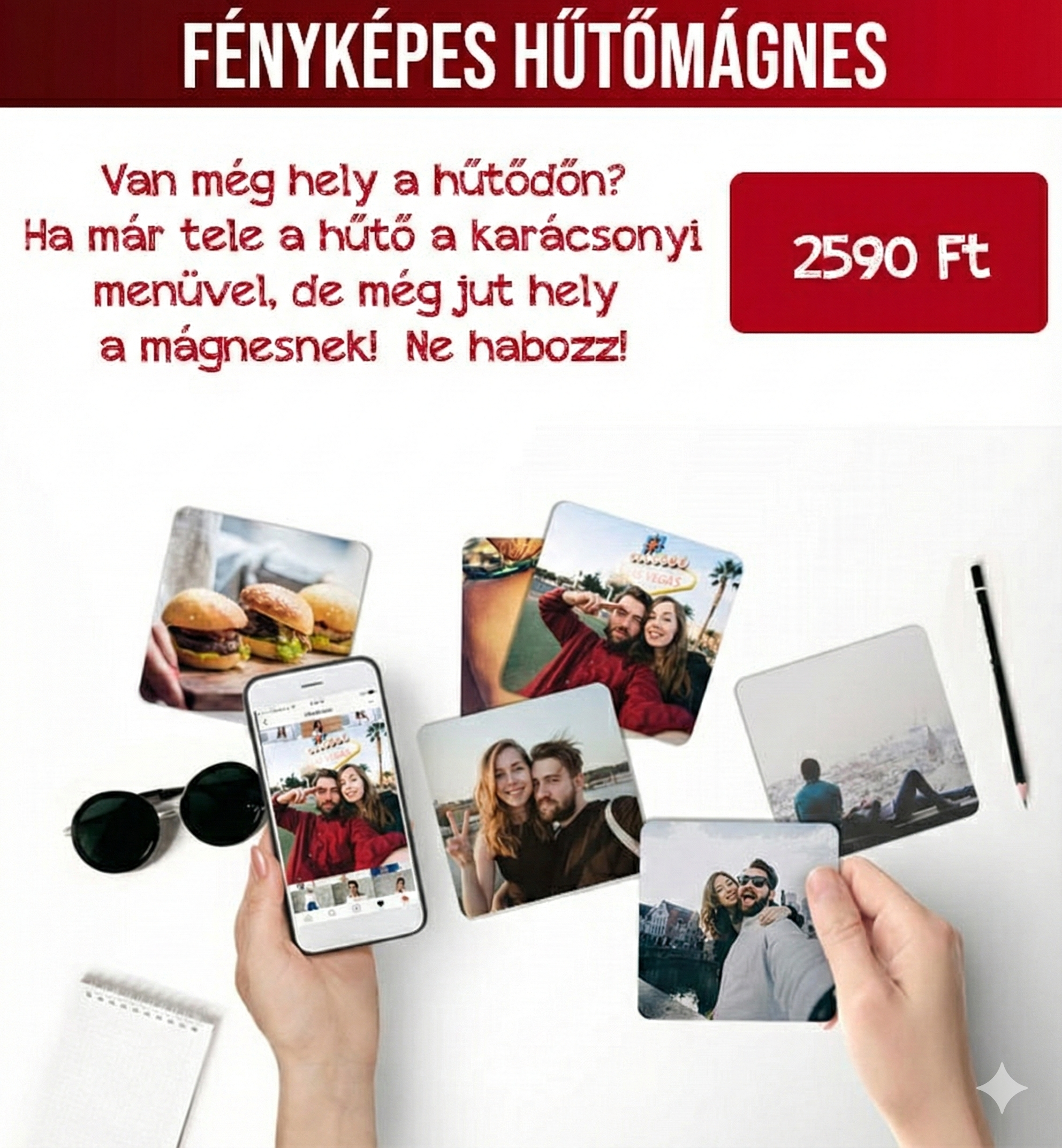 Fényképes hűtőmágnes