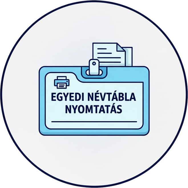 Egyedi névtábla nyomtatás ikon