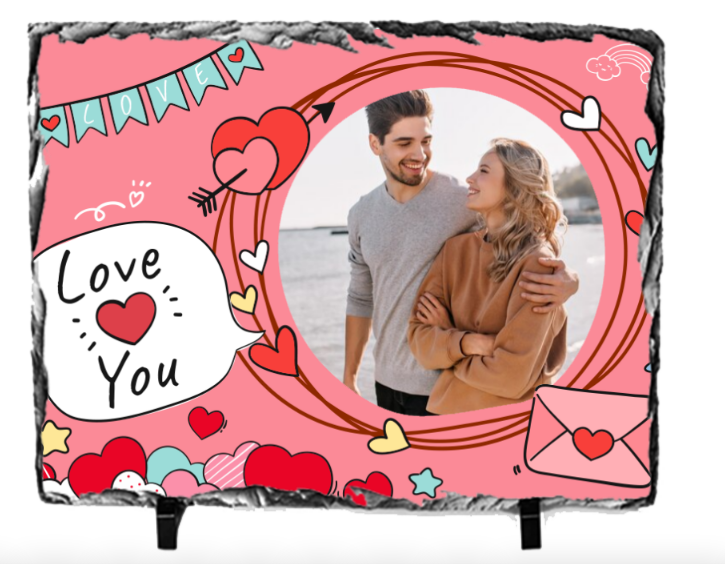 Fényképes Gránitkő (15x21)  -  Valentin - L04