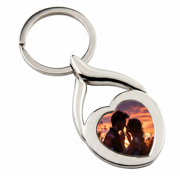 Szív alakú fémkulcstartó