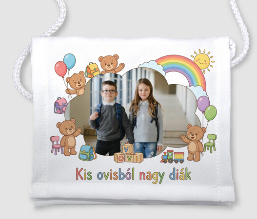 Egyedi fényképes ballagási tarisznya - B09