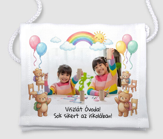 Egyedi fényképes ballagási tarisznya - B10
