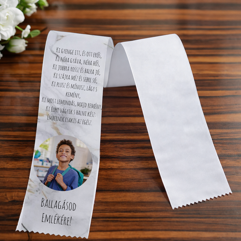 Egyedi fényképes Ballagási szalag