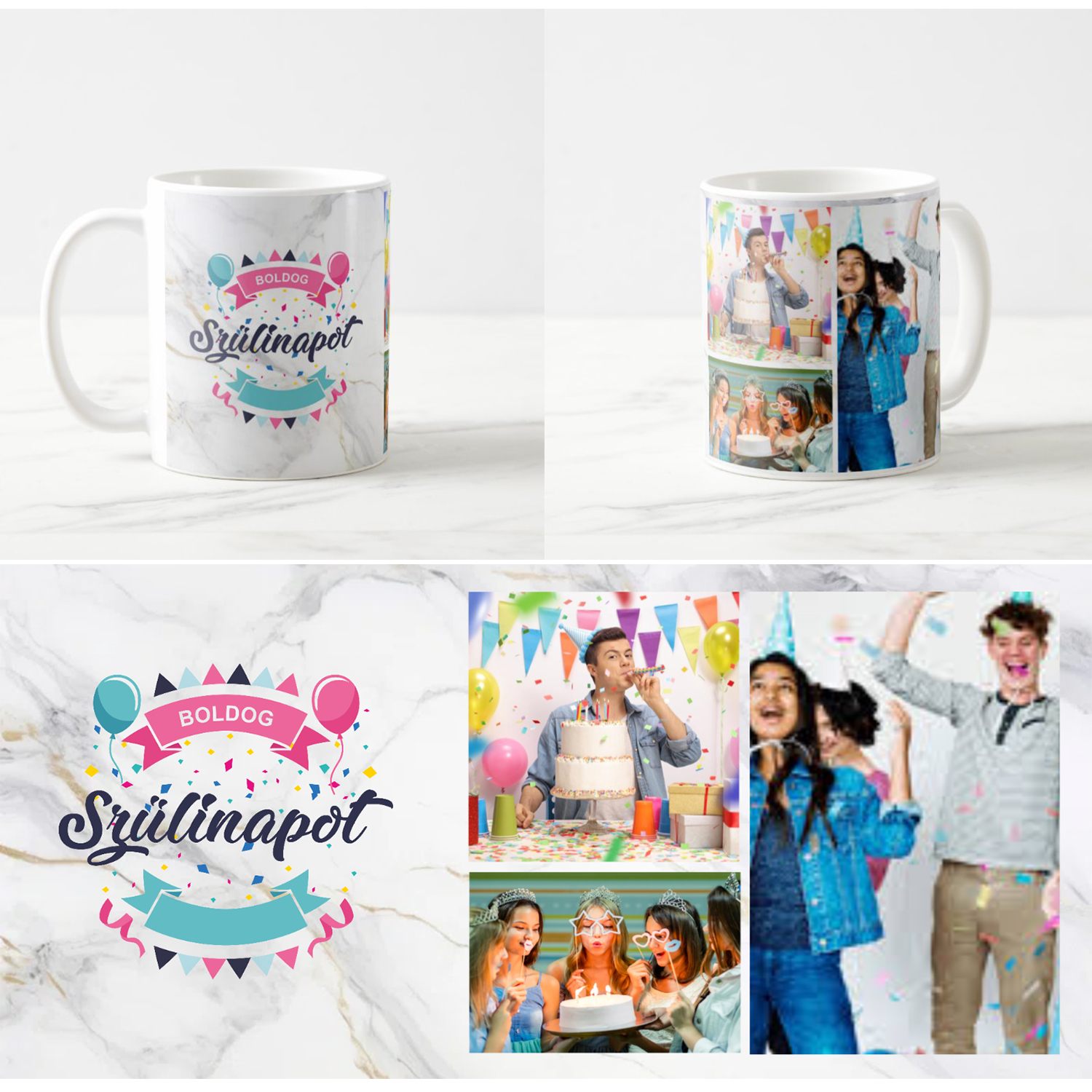 Egyedi fényképes Bögre - Születésnap - Szülinap02