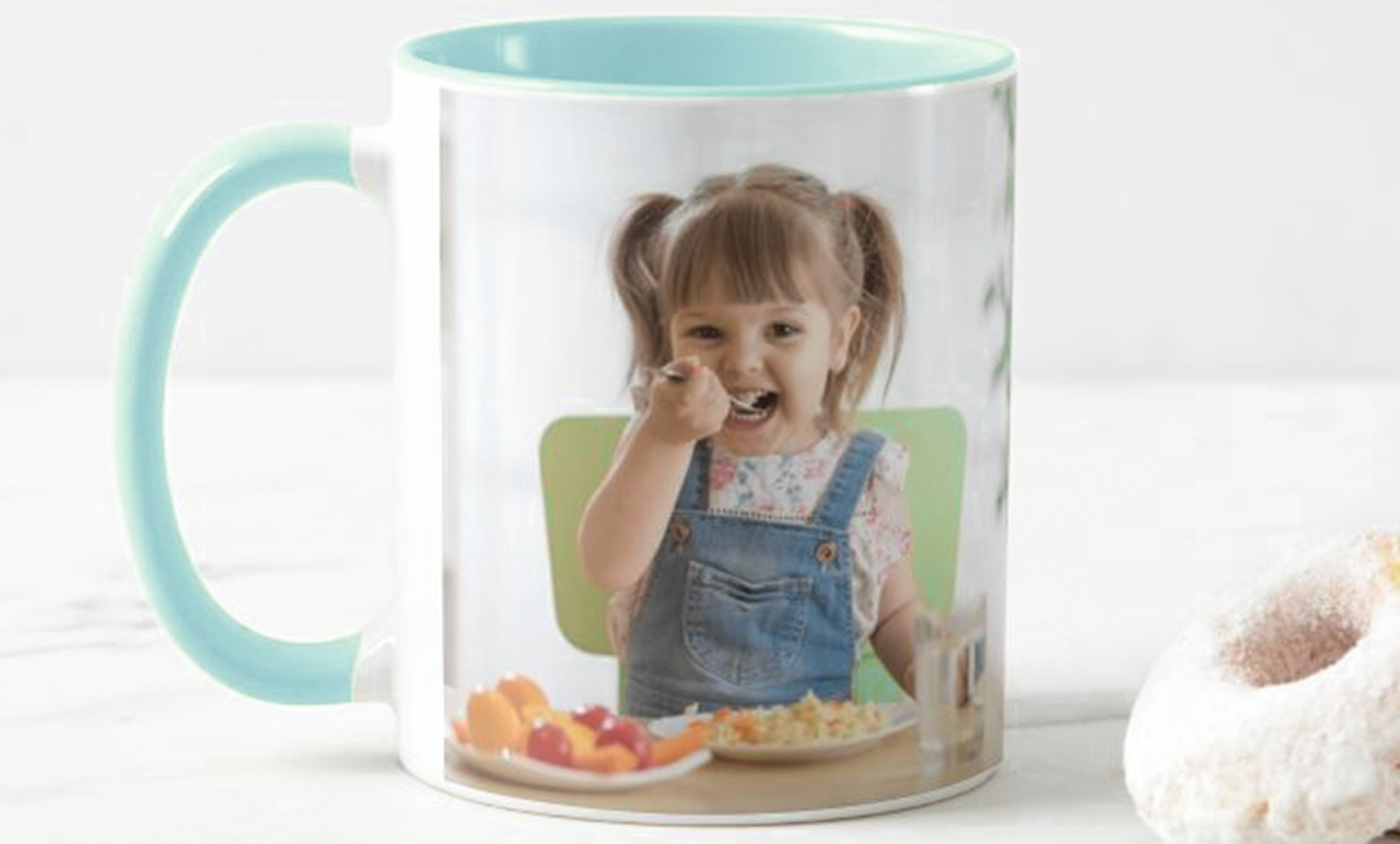 Fényképes Bögre - Színesbelsővel - Menta - 3dl