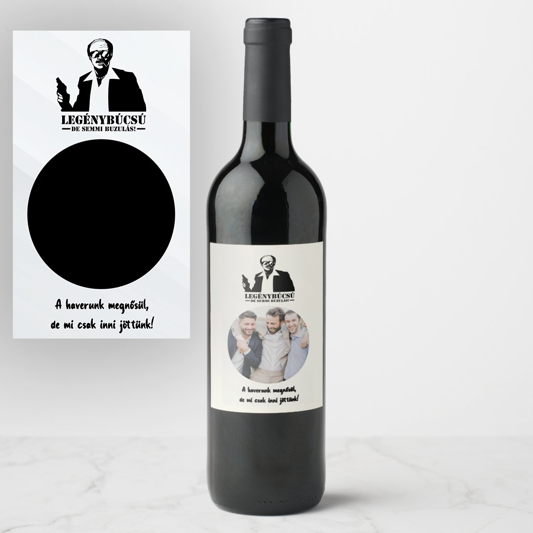 Borosüveg cimke - Legénybúcsú