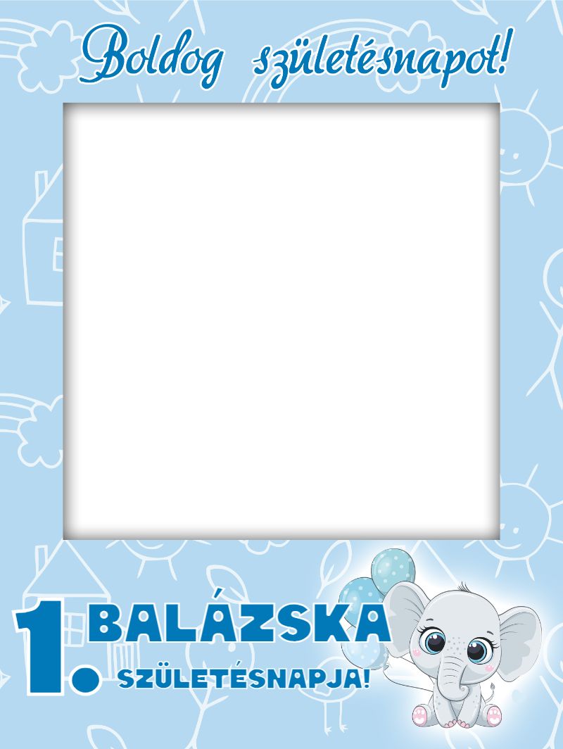 Egyedi Selfie keret - 100x133cm - Szülinap02