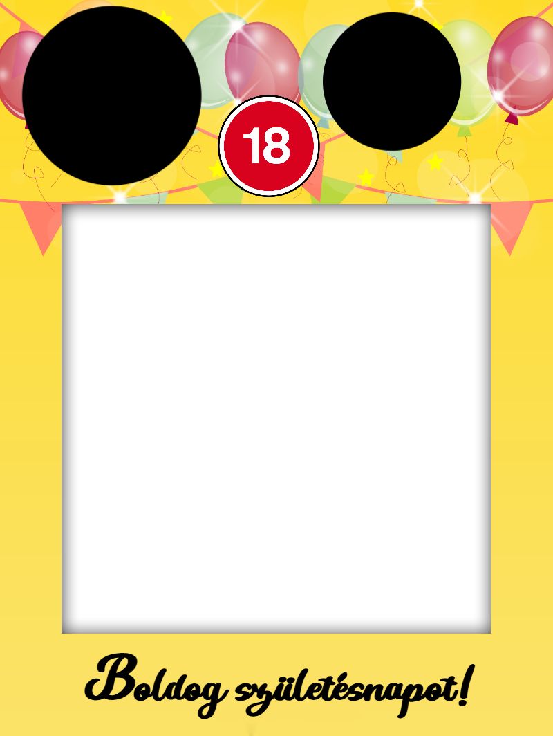 Egyedi Selfie keret - 100x133cm - Születésnap 02