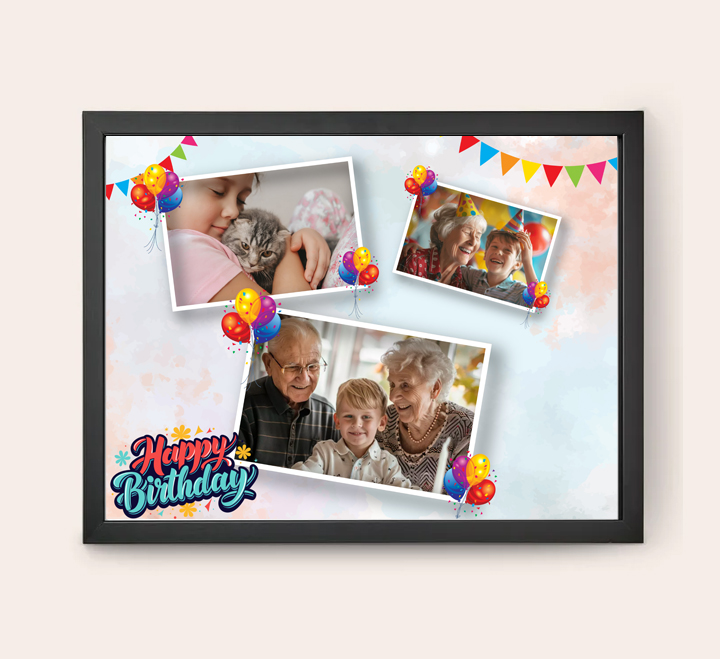 Egyedi kollázs készítés - 30x40  - Születésnap