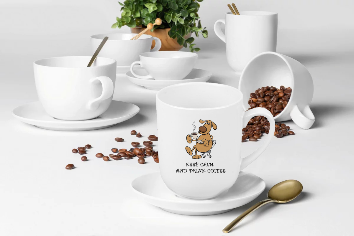 Fényképes Kávéscsésze - Fehér - 3dl