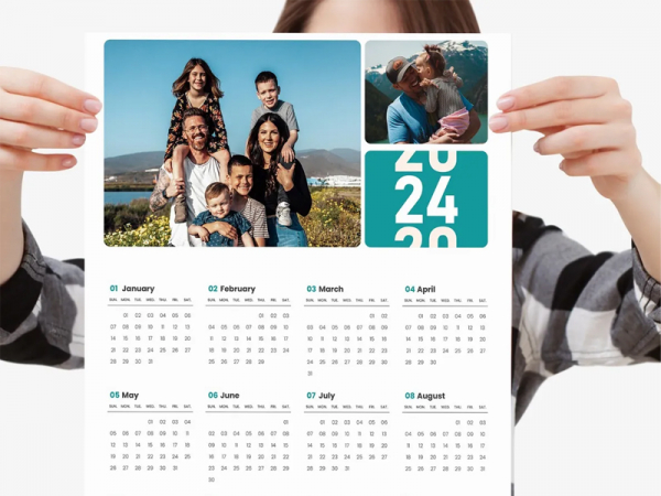 Fényképes naptár A3 méret 2026 - Egy lapos (Éves)