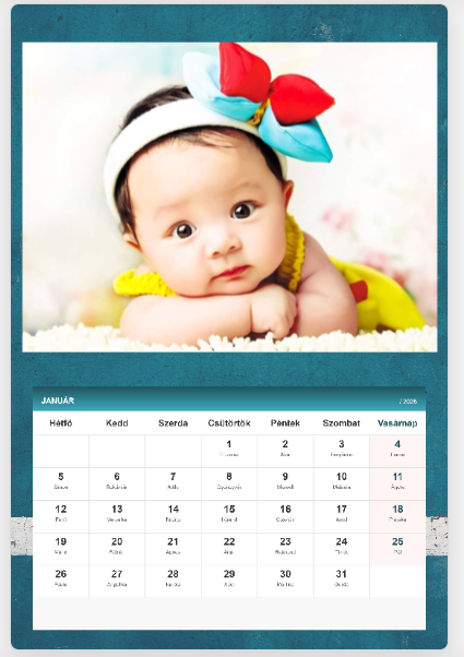 Fényképes naptár A4 méret 2026 - BlueSea