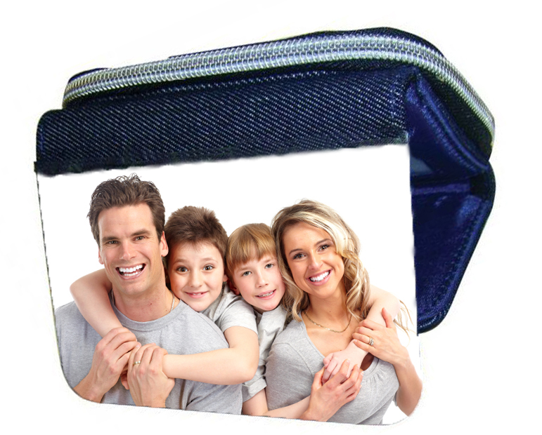 Fényképes pénztárca - Fekete