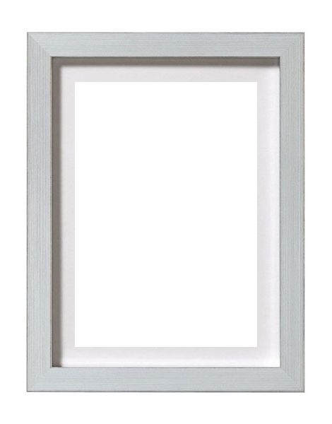 Fa képkeret ezüst üvegezett 40x60