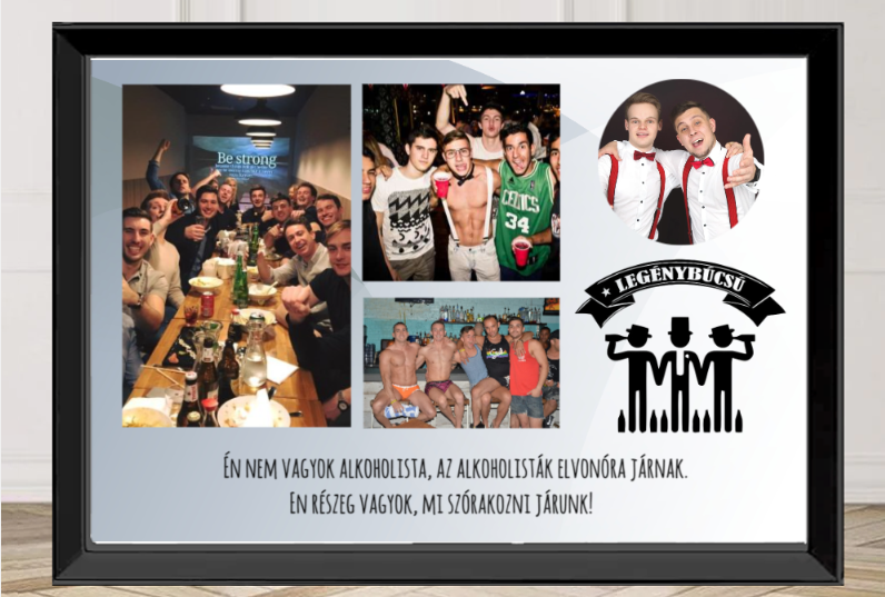 Fekete Képkeret fotóval - Legénybúcsú 01