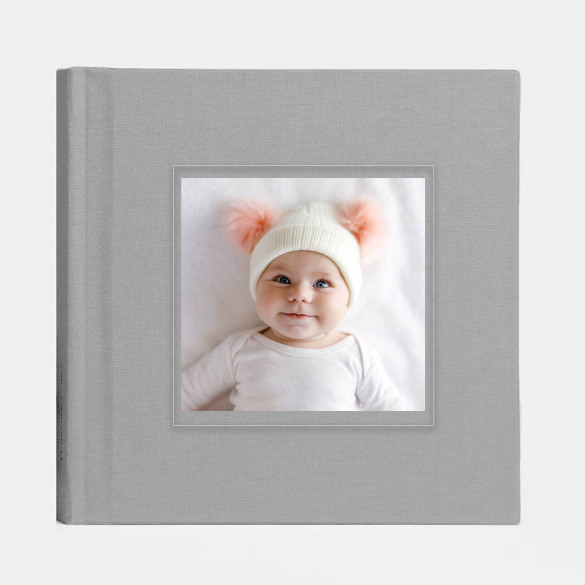 Egyedi fotókönyv 30x30cm - Szürke szövet
