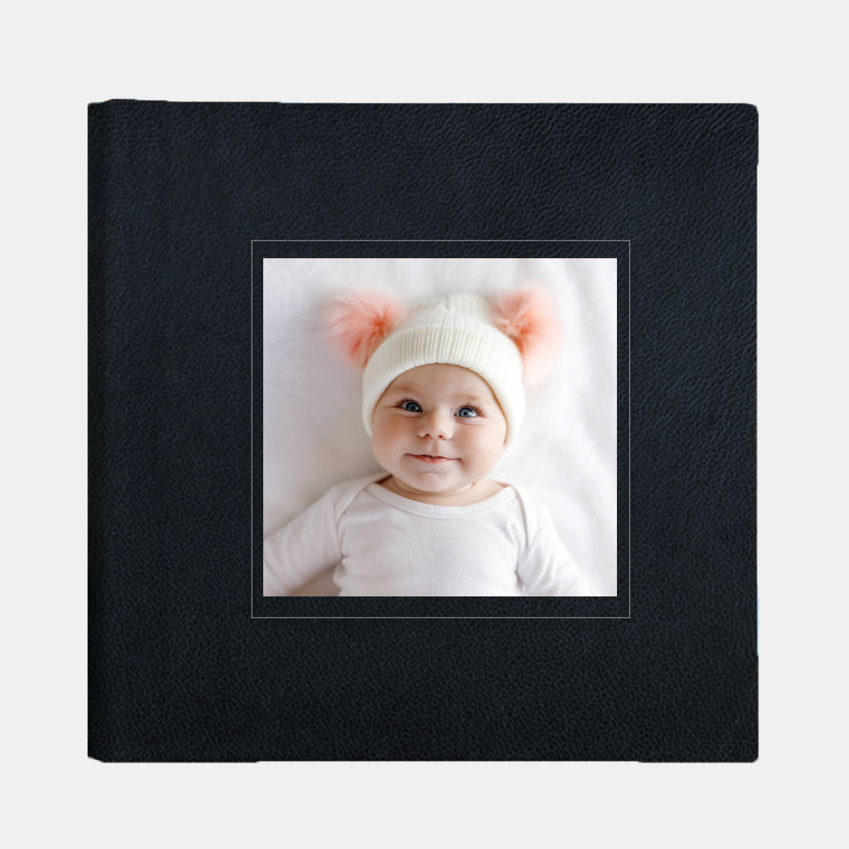 Egyedi fotókönyv 30x30cm - Bőr - fekete