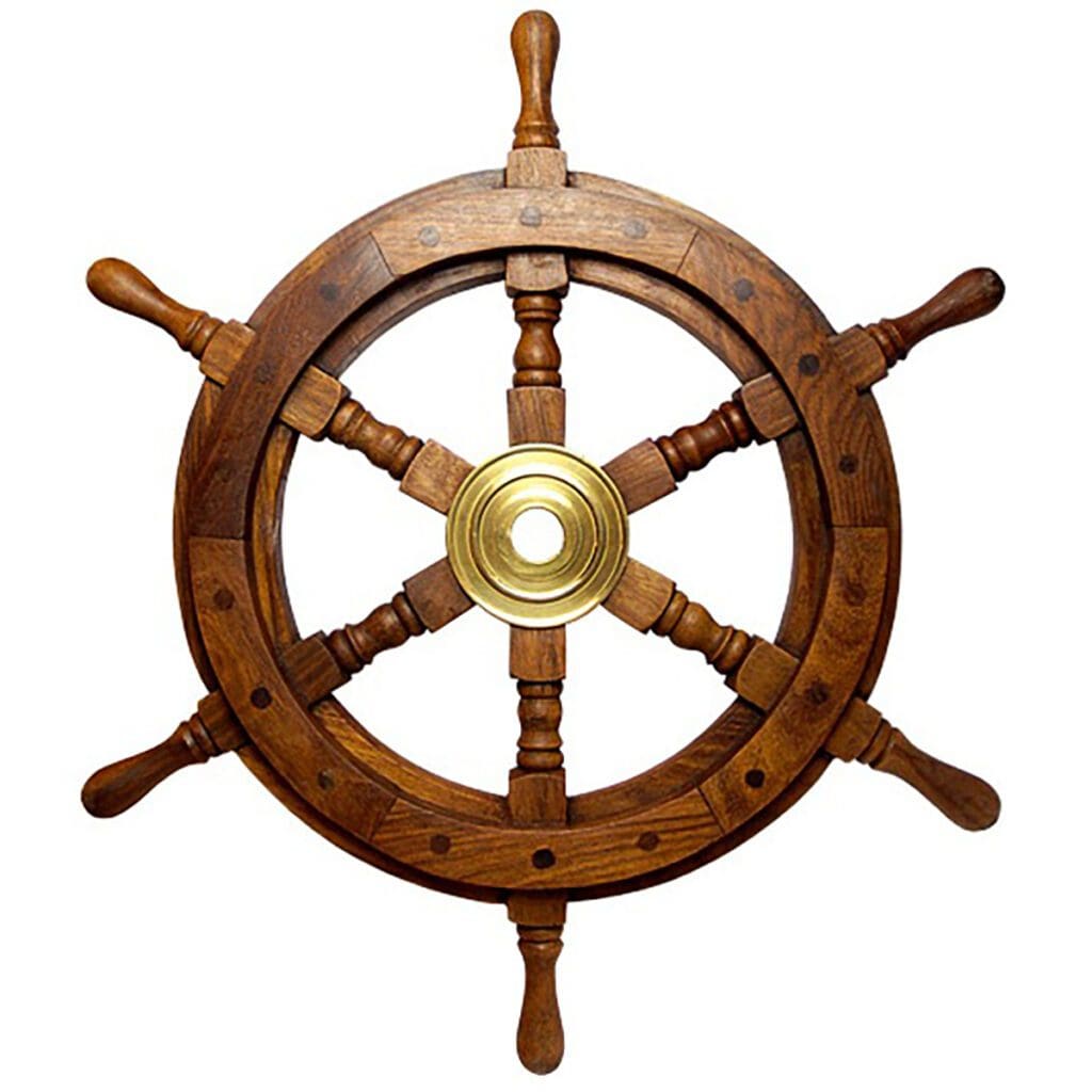 Hajókormány kerék - 30cm-es átmérő - (Egyedi gravirozással)