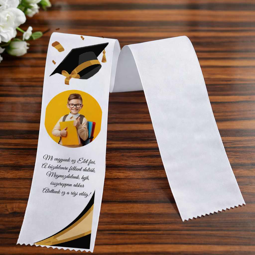 Egyedi fényképes Ballagási szalag - B01