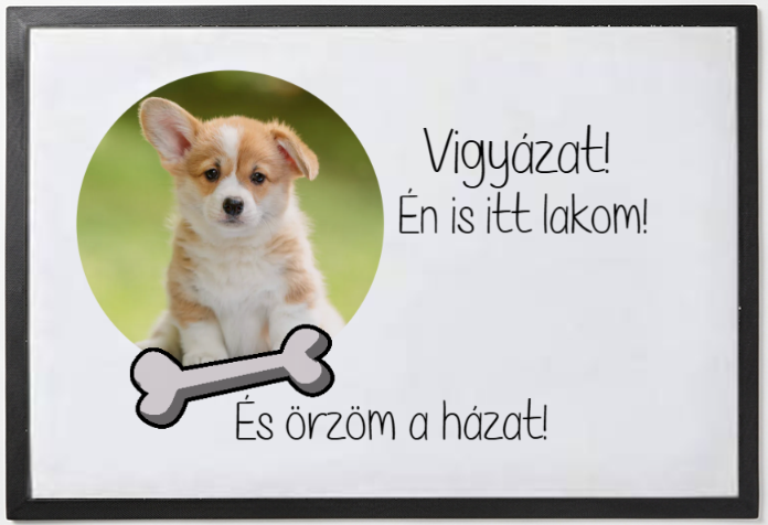 Egyedi fényképes Lábtörlő - Állatos -  Én is itt lakom