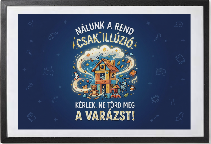 Egyedi fényképes Lábtörlő - Vicces -  A rend csak illúzió