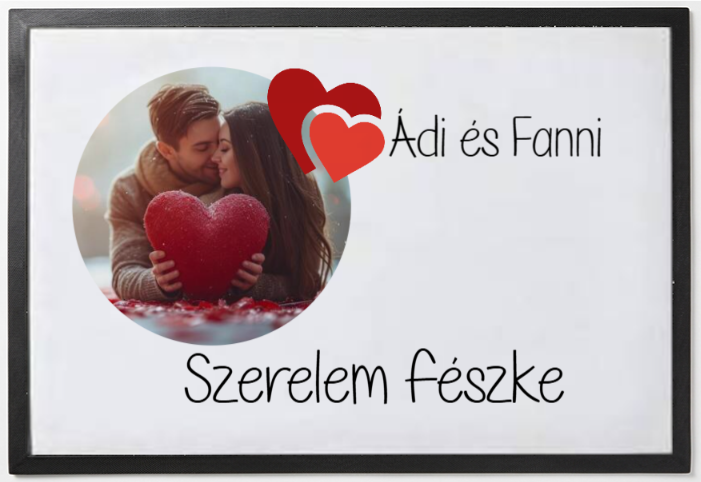 Egyedi fényképes Lábtörlő - Szerelem -  Szerelem fészek (szabadon szerkeszthető)