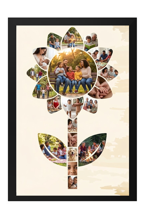 Egyedi kollázs készítés - Anyák napja - Virág kavalkád