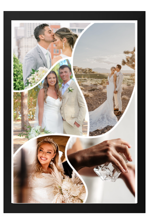 Egyedi kollázs készítés - Esküvői -  Modern 40x60 (Álló)