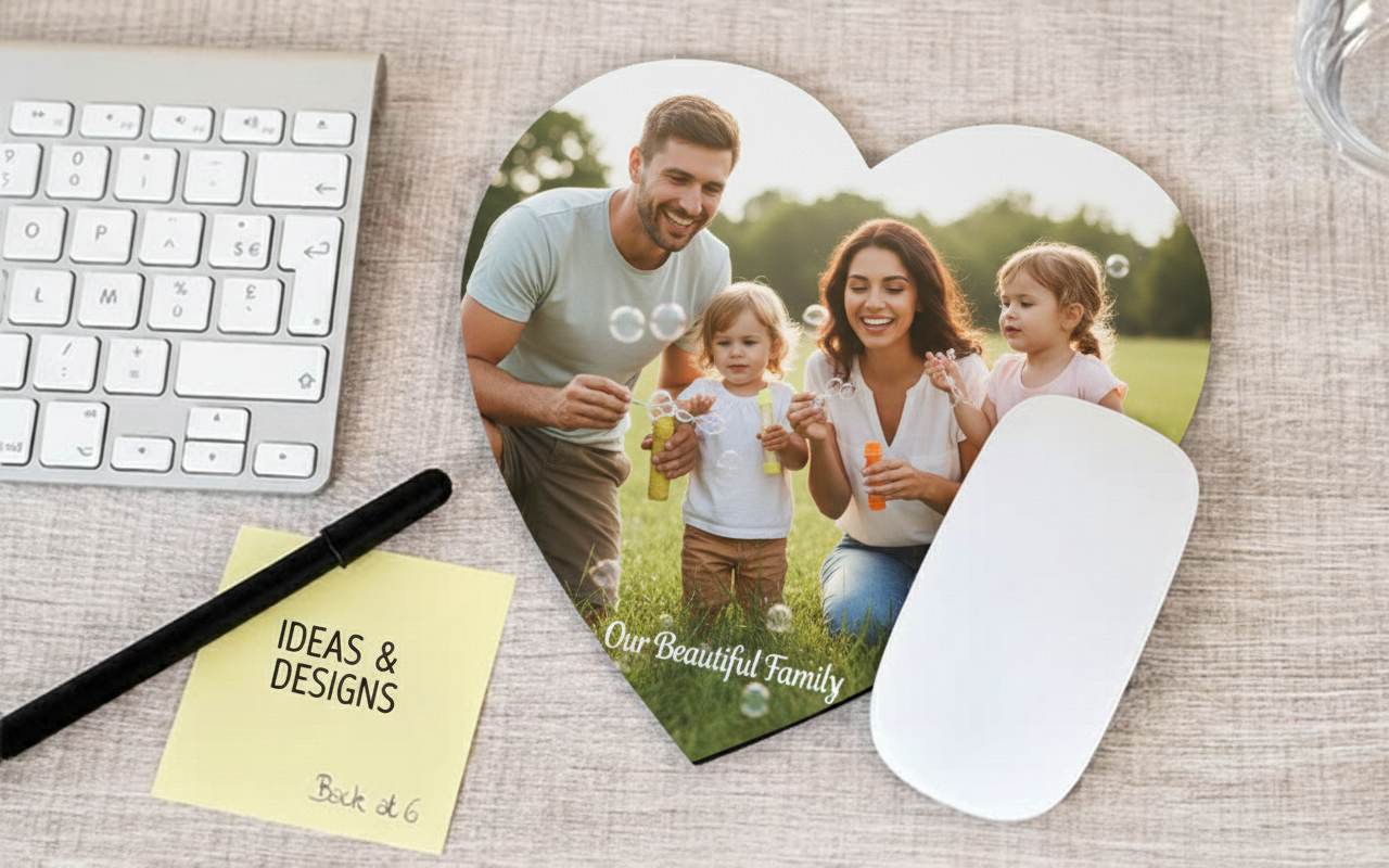 Fényképes egérpad szív