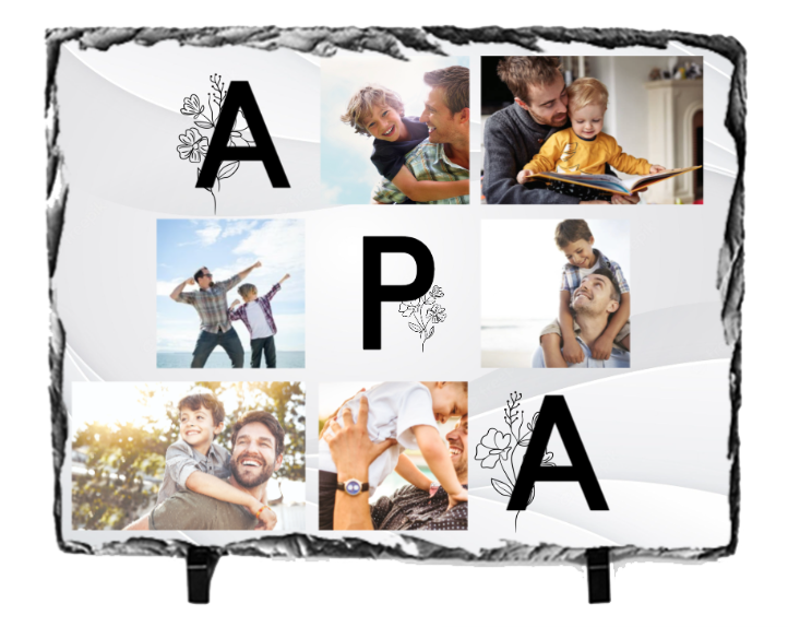 Fényképes Fotókő (15x21)  -  Apáknapja - 6 képes sablon
