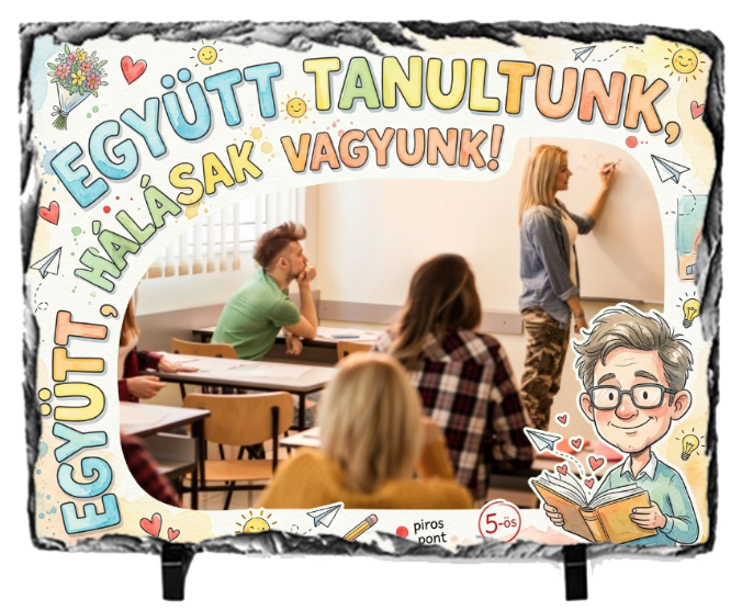 Fényképes Fotókő (15x21)  -  Pedagógusnap -  Együtt tanultunk