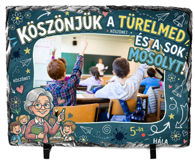 Fényképes Fotókő (15x21)  -  Pedagógusnap - Köszönjük a sok mosolyt