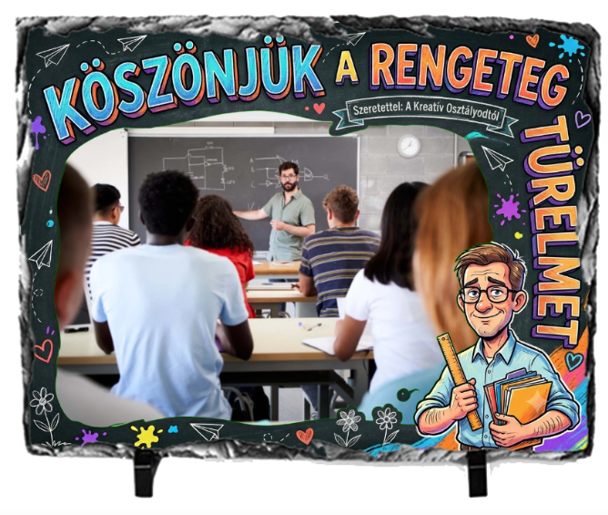 Fényképes Fotókő (15x21)  -  Pedagógusnap - Köszönjük a sok mosolyt (másolat)