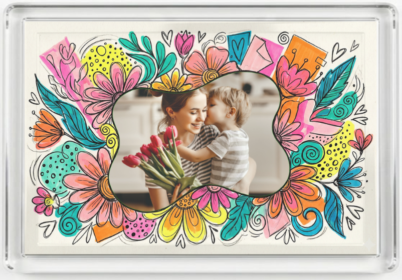 Fényképes hűtőmágnes - Anyáknapja - A09