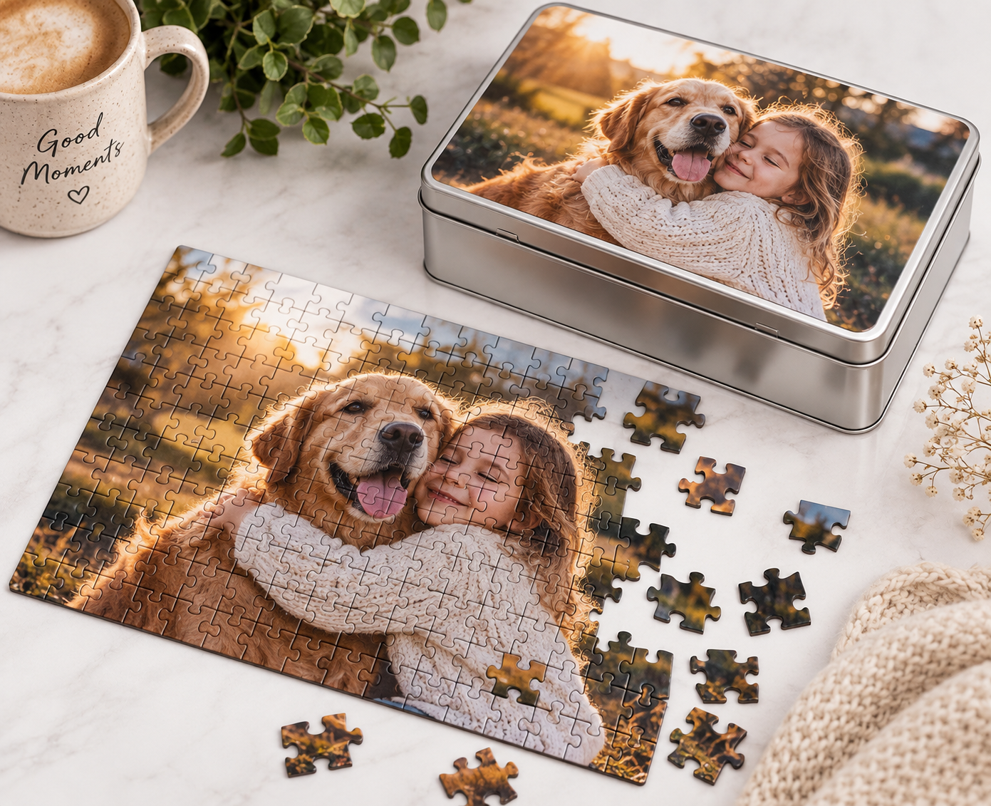 Fényképes puzzle 96 db-os - A4 + Fém Díszdoboz