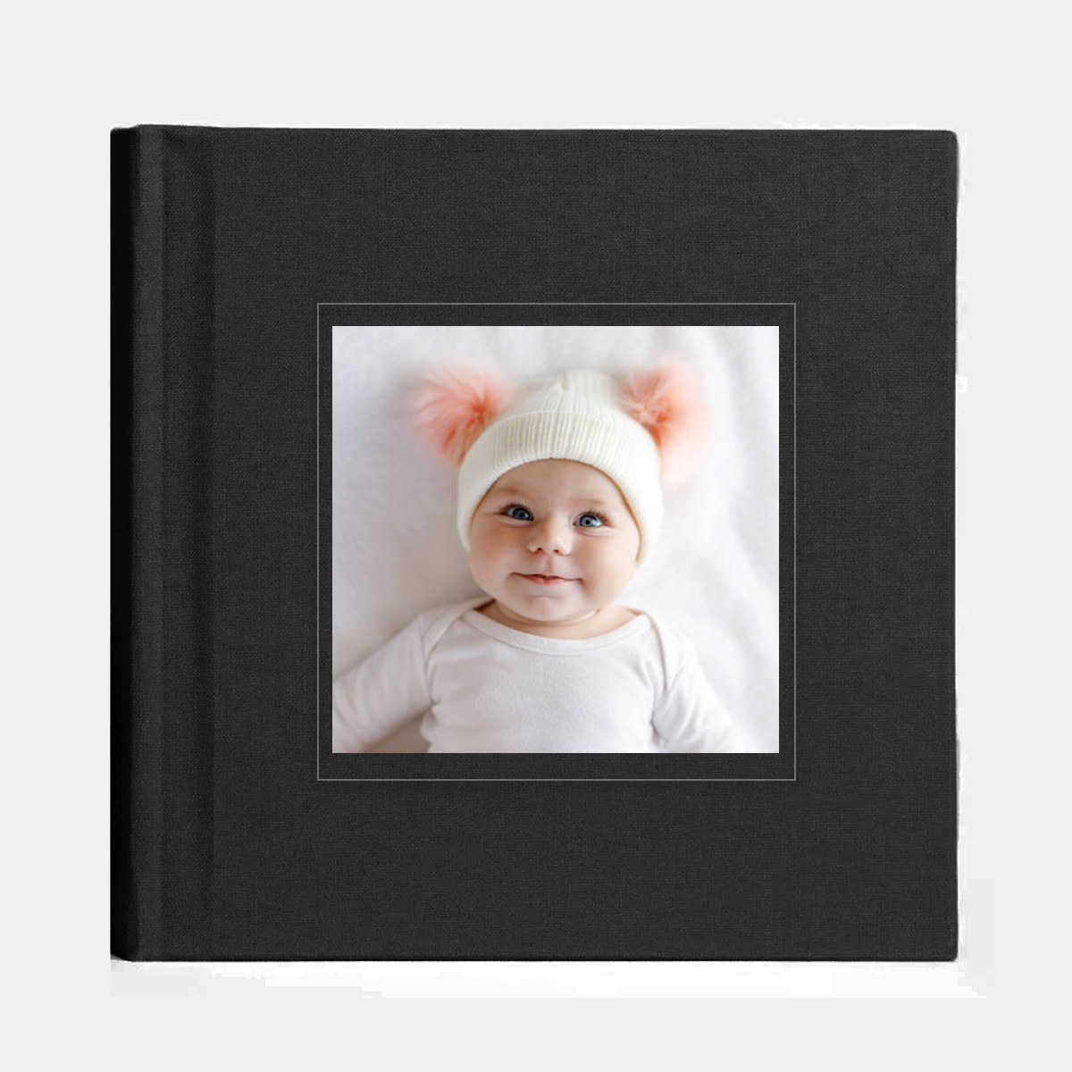 Egyedi fotókönyv 20x20 - Fekete szövet
