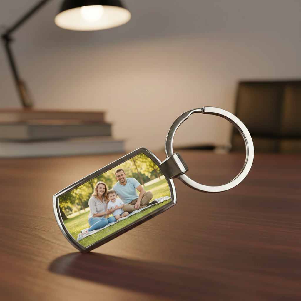 Egyedi fényképes kulcstartó